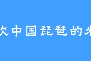 喜欢中国琵琶的米邛