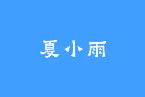 夏小雨