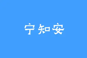 宁知安