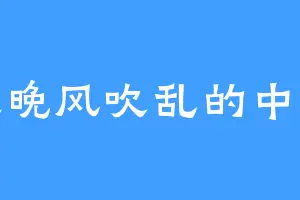 被晚风吹乱的中分