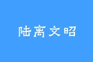 陆离文昭