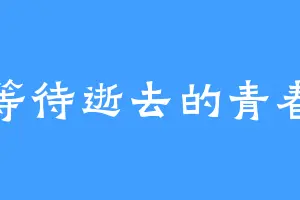 等待逝去的青春