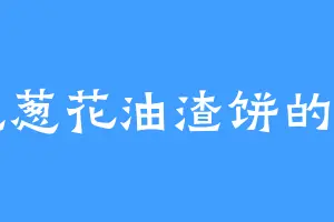 爱吃葱花油渣饼的阎罗