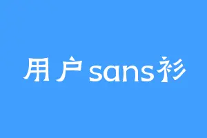 用户sans衫