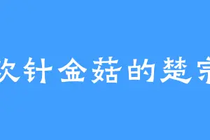 喜欢针金菇的楚宗主