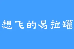 想飞的易拉罐