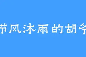 栉风沐雨的胡爷