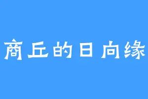 商丘的日向缘