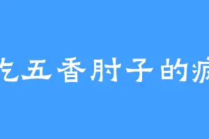 爱吃五香肘子的疯子