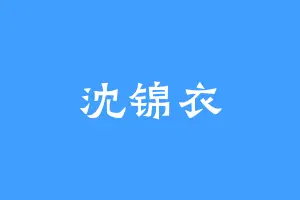 沈锦衣