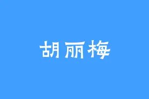胡丽梅