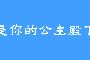 是你的公主殿下