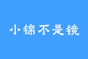 小锦不是镜