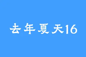 去年夏天16