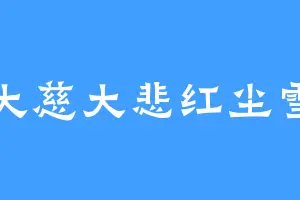大慈大悲红尘雪