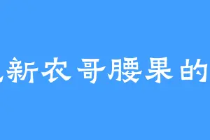 爱吃新农哥腰果的冯川