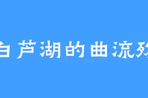 白芦湖的曲流殇